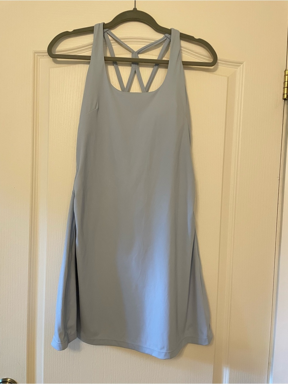 Maacie Maternity Tennis Dress with Detachable Shorts in Light Blue